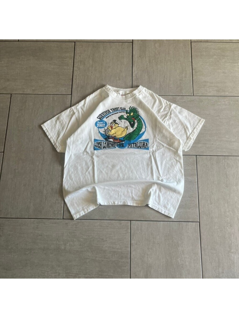Vintage Hanes Beefy-T White Graphic Tee Large Casual Streetwear